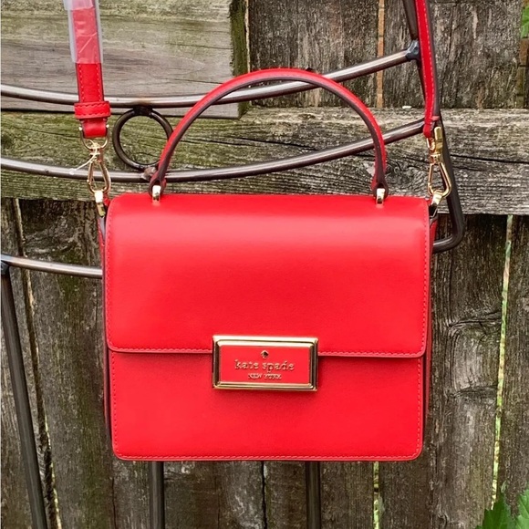 New Kate Spade Reegan Leather Satchel Crossbody - Picture 3 of 7
